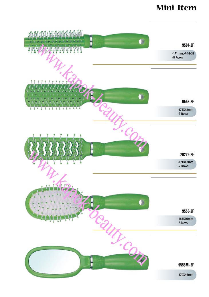 Juego de cepillos para el cabello verde claro
