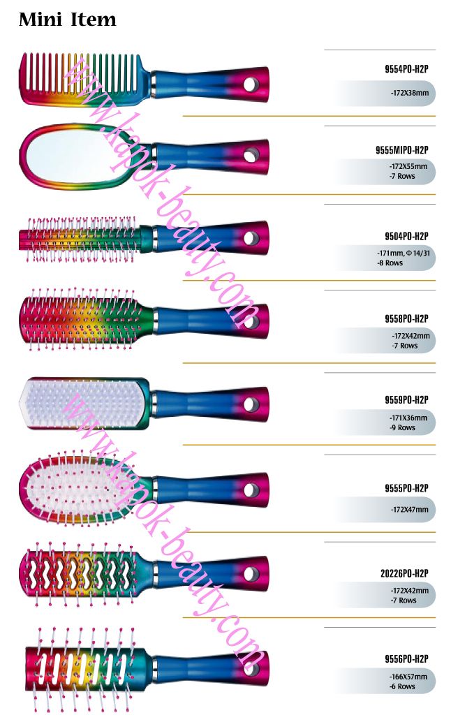 Cepillos de pelo arcoíris