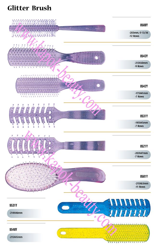 Cepillos para el cabello con brillantina