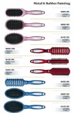 Cepillos para el cabello con pulverización de metal