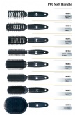 Juego de cepillos de pelo negro suave con mango de PVC