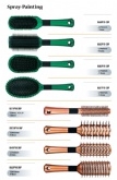 Juego de pinceles para pintar con aerosol el cabello de color verde o marrón dorado