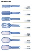Pinceles para pintar con aerosol el cabello de color azul cielo