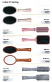 Pinceles para el cabello con pintura cúbica y espejo