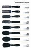 Juego de cepillos de pelo negro con mango de EVA