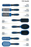 Cepillos de pelo azules con agarre TPR