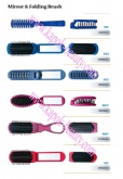 Cepillos de pelo de viaje plegables con espejo