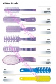 Cepillos para el cabello con brillantina