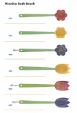 Cepillos de baño de bambú con forma de flor