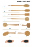 Cepillos de baño de madera con mango largo o corto