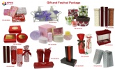 Diseños de paquetes de regalos y festivales.