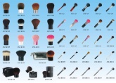Brocha retráctil de marca privada profesional para polvos, maquillaje, cosmética, OEM
