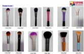 Brocha retráctil de marca privada profesional para polvos, maquillaje, cosmética, OEM